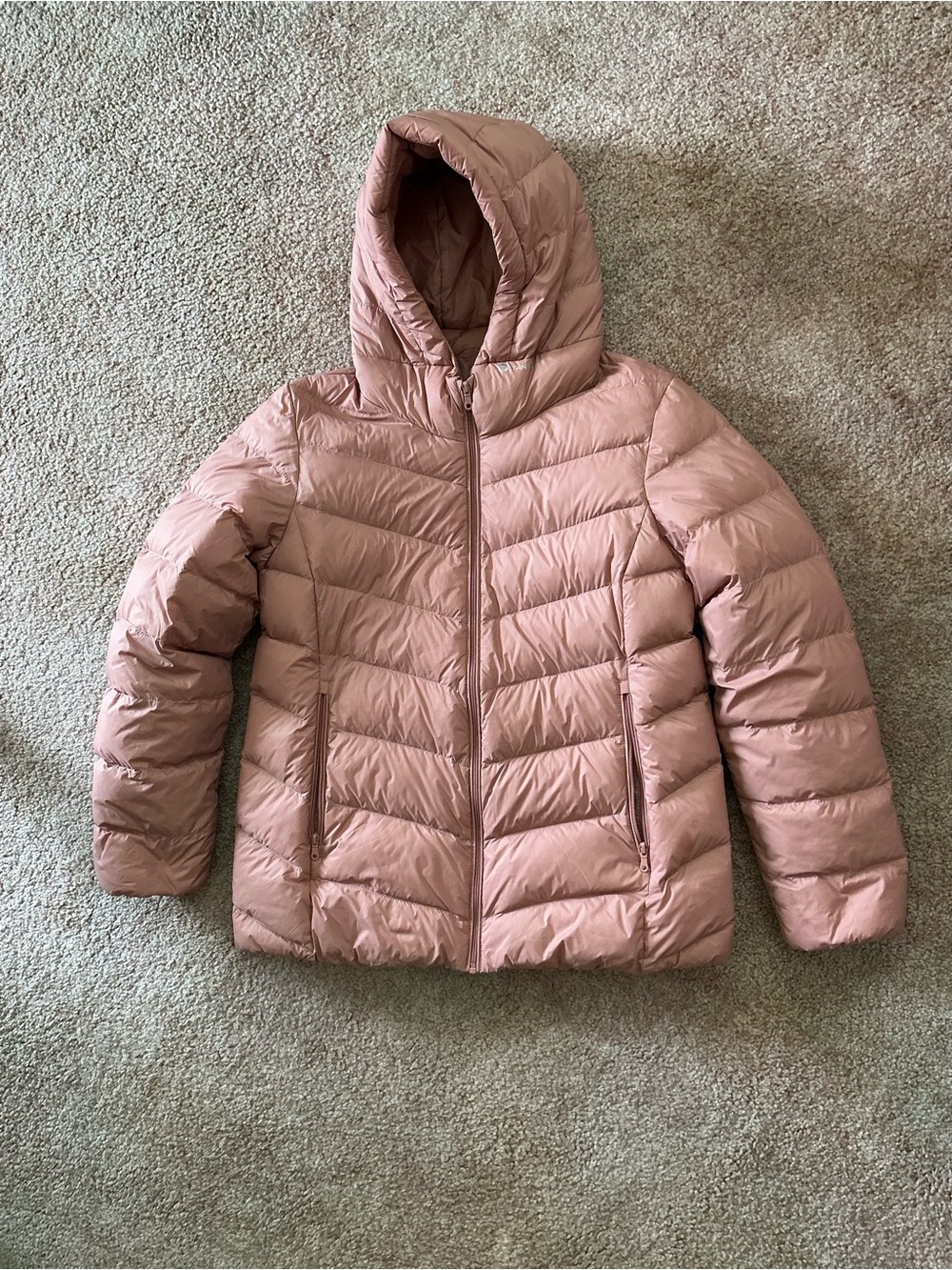 Women’s duck down Hooded Packable Puffer Jacket size large